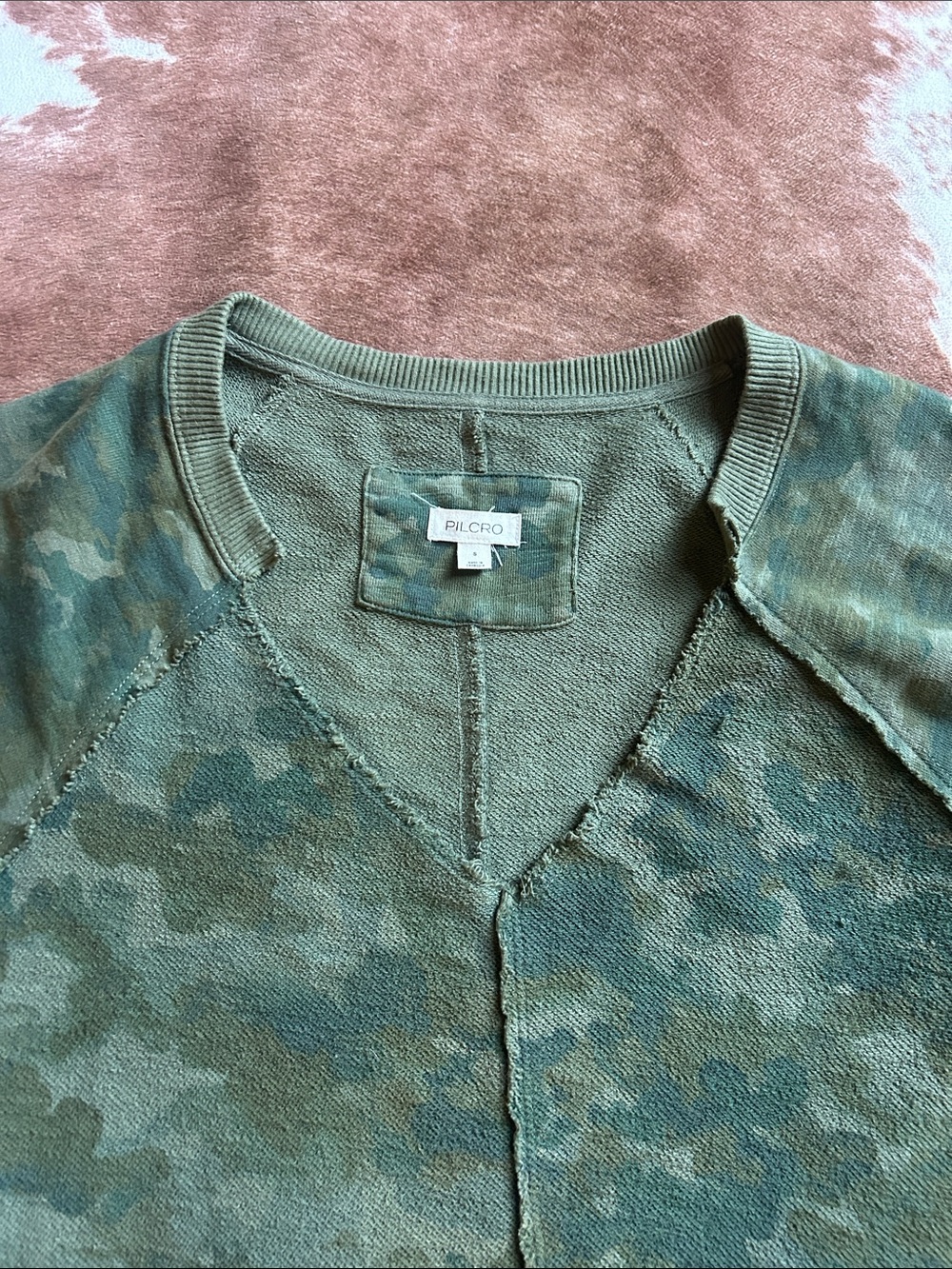 Pilcro Reworked Popover V Neck Sweatshirt - Picture 6 of 6